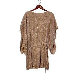 Size S | MAXAZRIA COLLECTION Women’s Silk Blousen Kimono Sleeve Tunic Top